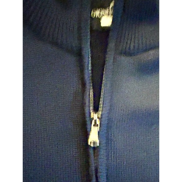 Gionfriddo Full Zip Pullover Sweater Wool Blend SZ Large Made in Italy Navy - Picture 2 of 9